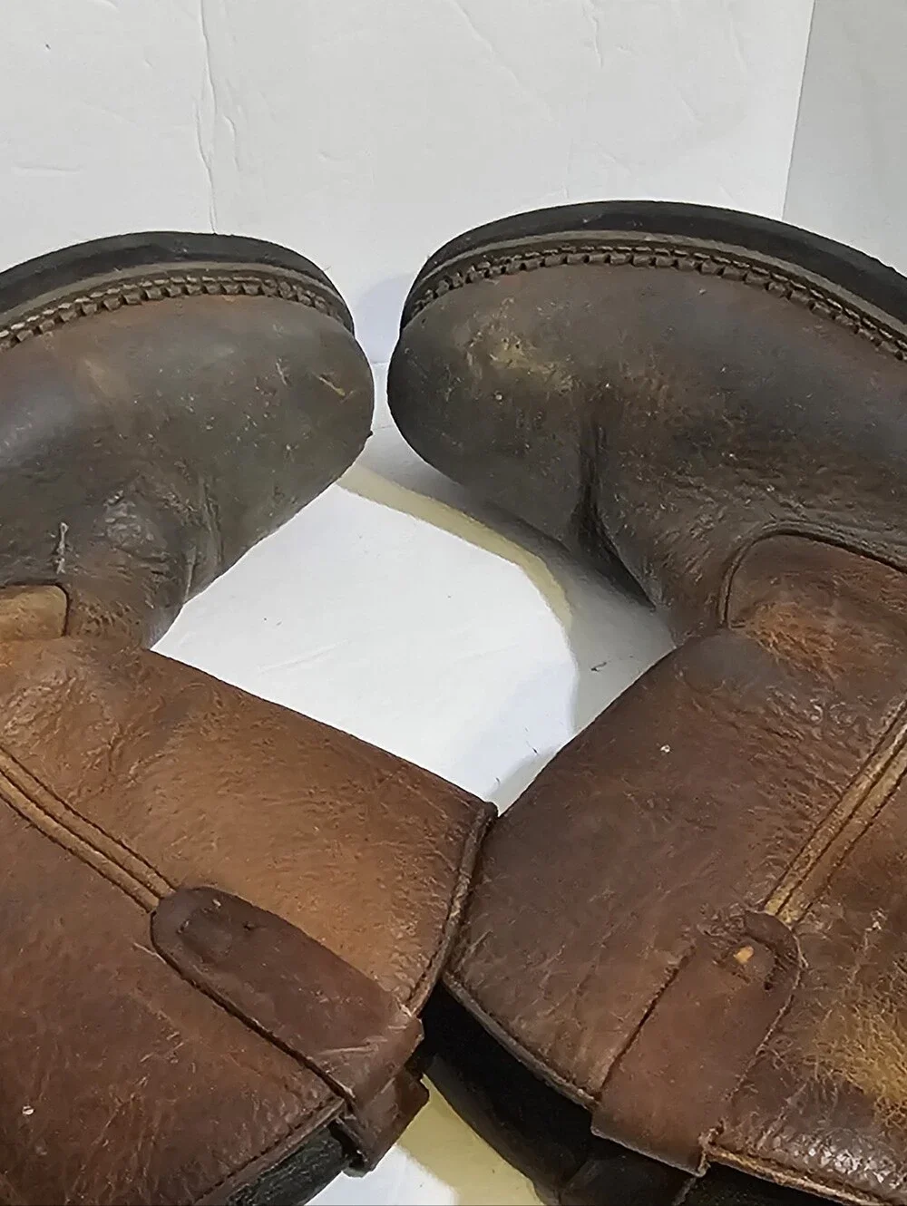 Vintage Georgia Boots Men's Brown Steel Toe Leather Work Size 8.5 Waterproof